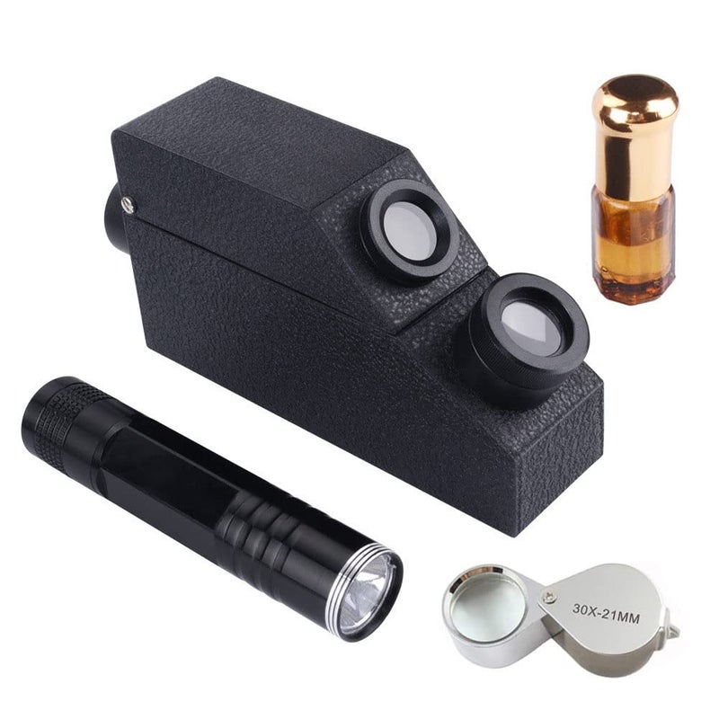 Burnur Gem Portable Refractometer, RHG181 1.30-1.81 Presidium Gemstone ldentification Tester for Jewelry, Gold ＆ Silver and Diamond, Lab Refractometers - Image 1